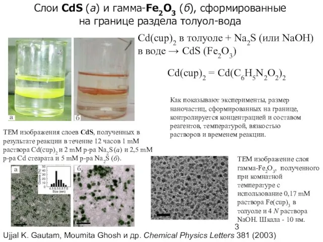 Ujjal K. Gautam, Moumita Ghosh и др. Chemical Physics Letters 381