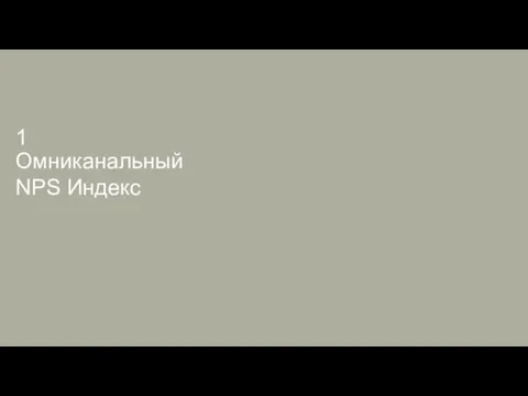 Омниканальный NPS Индекс 1