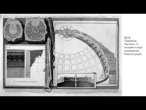 Дж.Б. Пиранези. Пантеон. С лесами в ходе возведения. Реконстукция