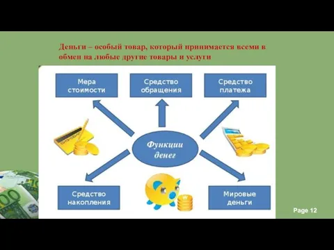 Деньги – особый товар, который принимается всеми в обмен на любые другие товары и услуги
