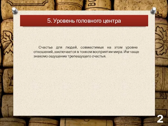 5. Уровень головного центра Счастье для людей, совместимых на этом уровне