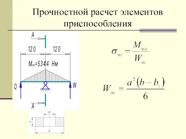 Прочностной расчет элементов приспособления