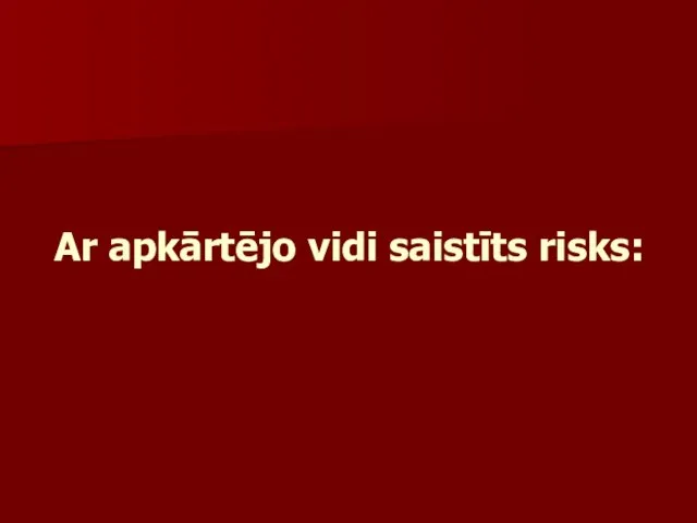 Ar apkārtējo vidi saistīts risks: