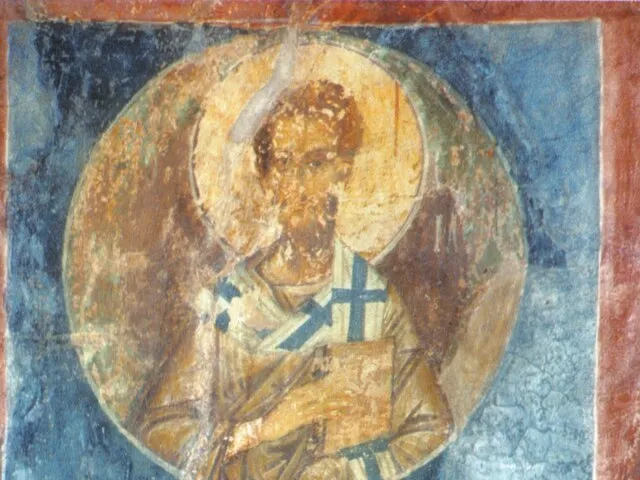Святитель Симеон Иерусалимский. Роспись восточной стены над жертвенником.