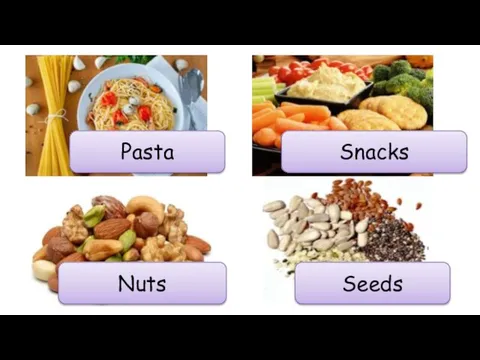 Pasta Snacks Nuts Seeds