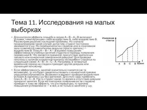 Тема 11. Исследования на малых выборках Для контроля эффекта плацебо в