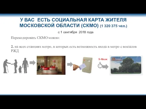 1 Перекодировать СКМО можно: 2. на всех станциях метро, в которых