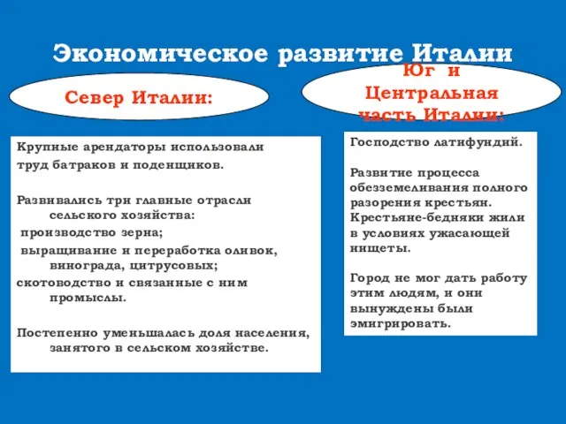 Крупные арендаторы использовали труд батраков и поденщиков. Развивались три главные отрасли