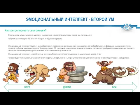 ЭМОЦИОНАЛЬНЫЙ ИНТЕЛЛЕКТ - ВТОРОЙ УМ Как контролировать свои эмоции? В критические