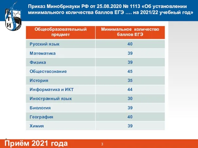 Приказ Минобрнауки РФ от 25.08.2020 № 1113 «Об установлении минимального количества