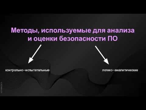 Методы, используемые для анализа и оценки безопасности ПО контрольно–испытательные логико–аналитические