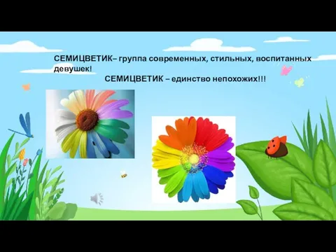 СЕМИЦВЕТИК– группа современных, стильных, воспитанных девушек! СЕМИЦВЕТИК – единство непохожих!!!