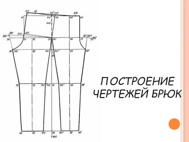 ПОСТРОЕНИЕ ЧЕРТЕЖЕЙ БРЮК