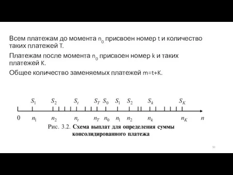 Всем платежам до момента n0 присвоен номер t и количество таких