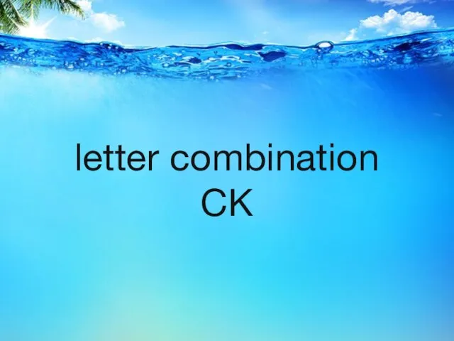 letter combination CK