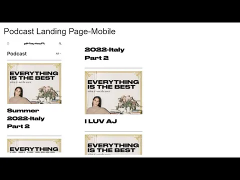 Podcast Landing Page-Mobile