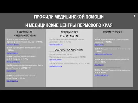 МЕДИЦИНСКАЯ РЕАБИЛИТАЦИЯ СТОМАТОЛОГИЯ 9 ------------------------------------------------------- ГАУЗ ПК «Пермский краевой клинический госпиталь