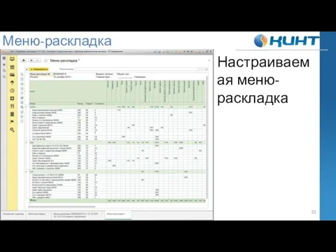 Меню-раскладка Настраиваемая меню-раскладка