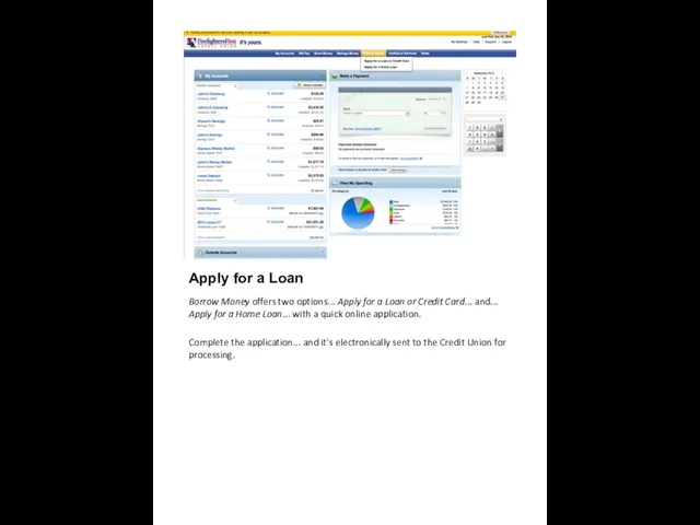 Apply for a Loan Borrow Money offers two options... Apply for