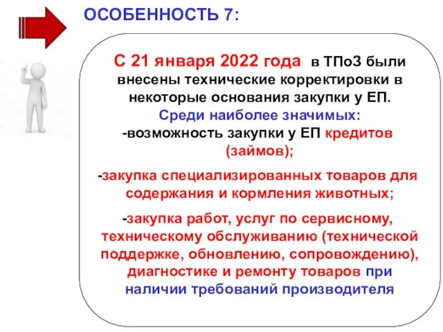 С 21 января 2022 года в ТПоЗ были внесены технические корректировки