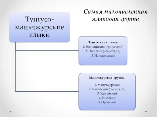 Самая малочисленная языковая группа