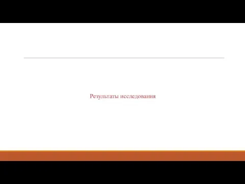 Результаты исследования