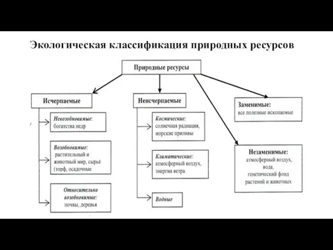 Экологическая классификация природных ресурсов