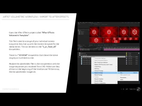 ARTIST VOLUMETRIC WORKFLOW / IMPORT TO AFTER EFFECTS Open the After