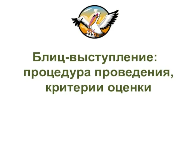 Блиц-выступление: процедура проведения, критерии оценки