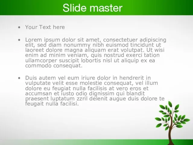 Slide master Your Text here Lorem ipsum dolor sit amet, consectetuer