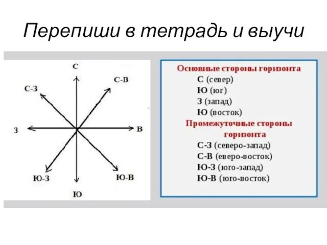 Перепиши в тетрадь и выучи