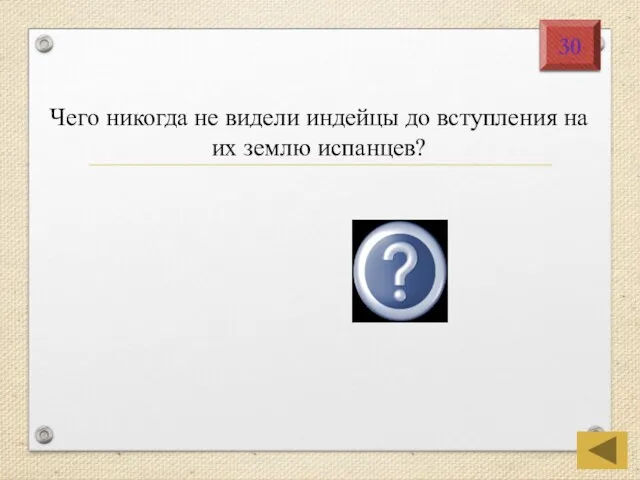 Чего никогда не видели индейцы до вступления на их землю испанцев? Оружие 30