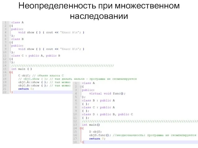 Неопределенность при множественном наследовании