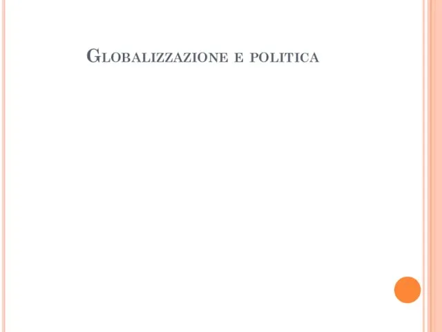 Globalizzazione e politica