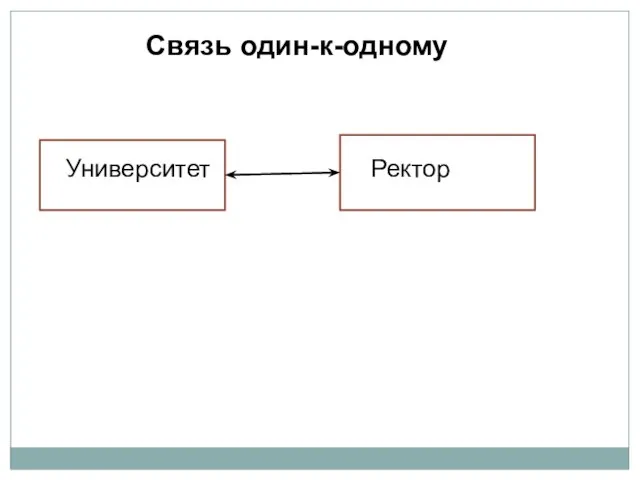 Связь один-к-одному Университет Ректор