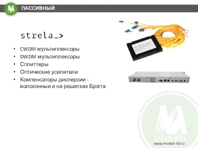 CWDM мультиплексоры DWDM мультиплексоры Сплиттеры Оптические усилители Компенсаторы дисперсии - волоконные