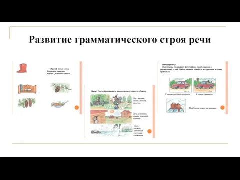 Развитие грамматического строя речи