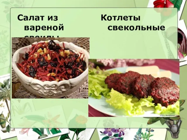 Салат из вареной свеклы Котлеты свекольные