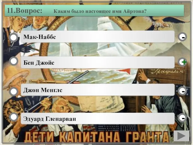 11.Вопрос: Каким было настоящее имя Айртона? Бен Джойс Джон Менглс Эдуард