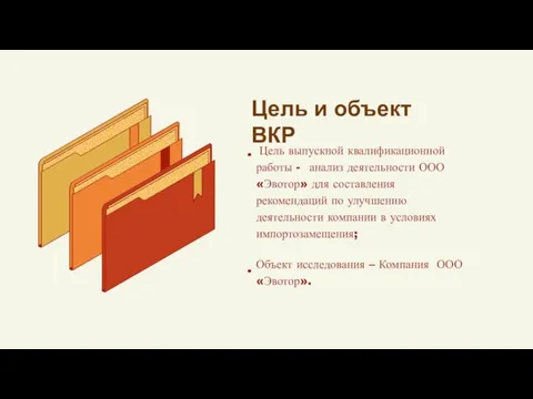 Цель и объект ВКР Цель выпускной квалификационной работы - анализ деятельности