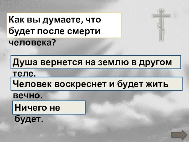 Как вы думаете, что будет после смерти человека? Душа вернется на