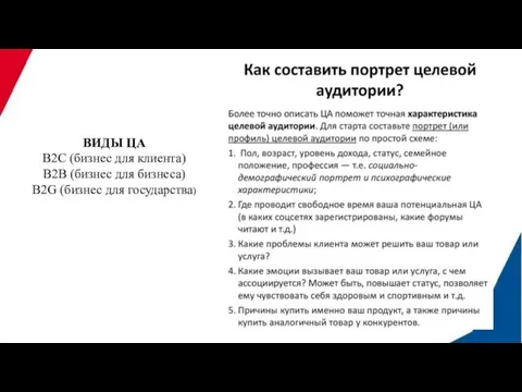 ВИДЫ ЦА B2C (бизнес для клиента) B2B (бизнес для бизнеса) B2G (бизнес для государства)