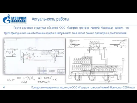 Актуальность работы Конкурс инновационных проектов ООО «Газпром трансгаз Нижний Новгород» 2020