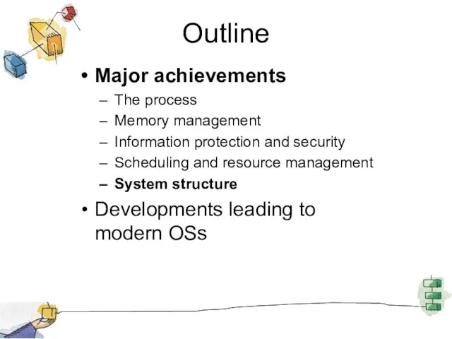 Outline Major achievements The process Memory management Information protection and security