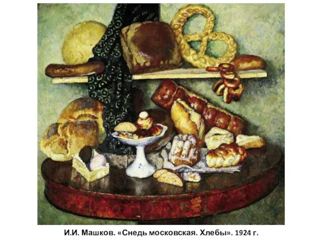 И.И. Машков. «Снедь московская. Хлебы». 1924 г.