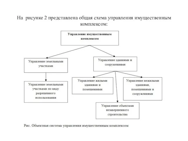 На рисунке 2 представлена общая схема управления имущественным комплексом: