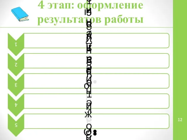 4 этап: оформление результатов работы