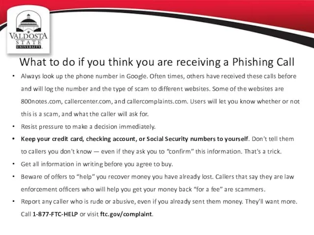 What to do if you think you are receiving a Phishing