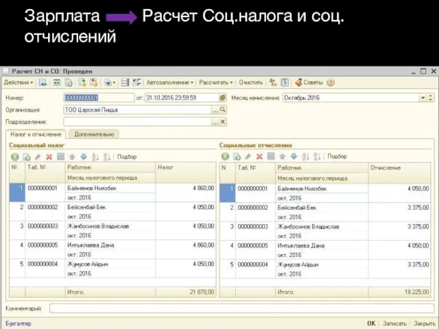 Зарплата Расчет Соц.налога и соц.отчислений