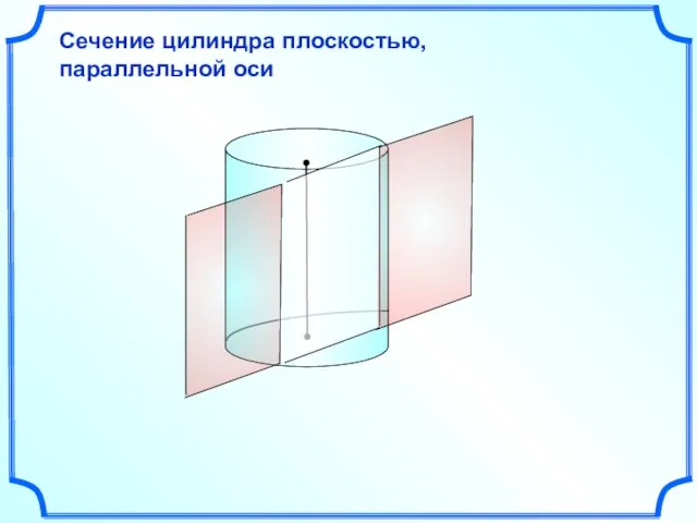 Сечение цилиндра плоскостью, параллельной оси